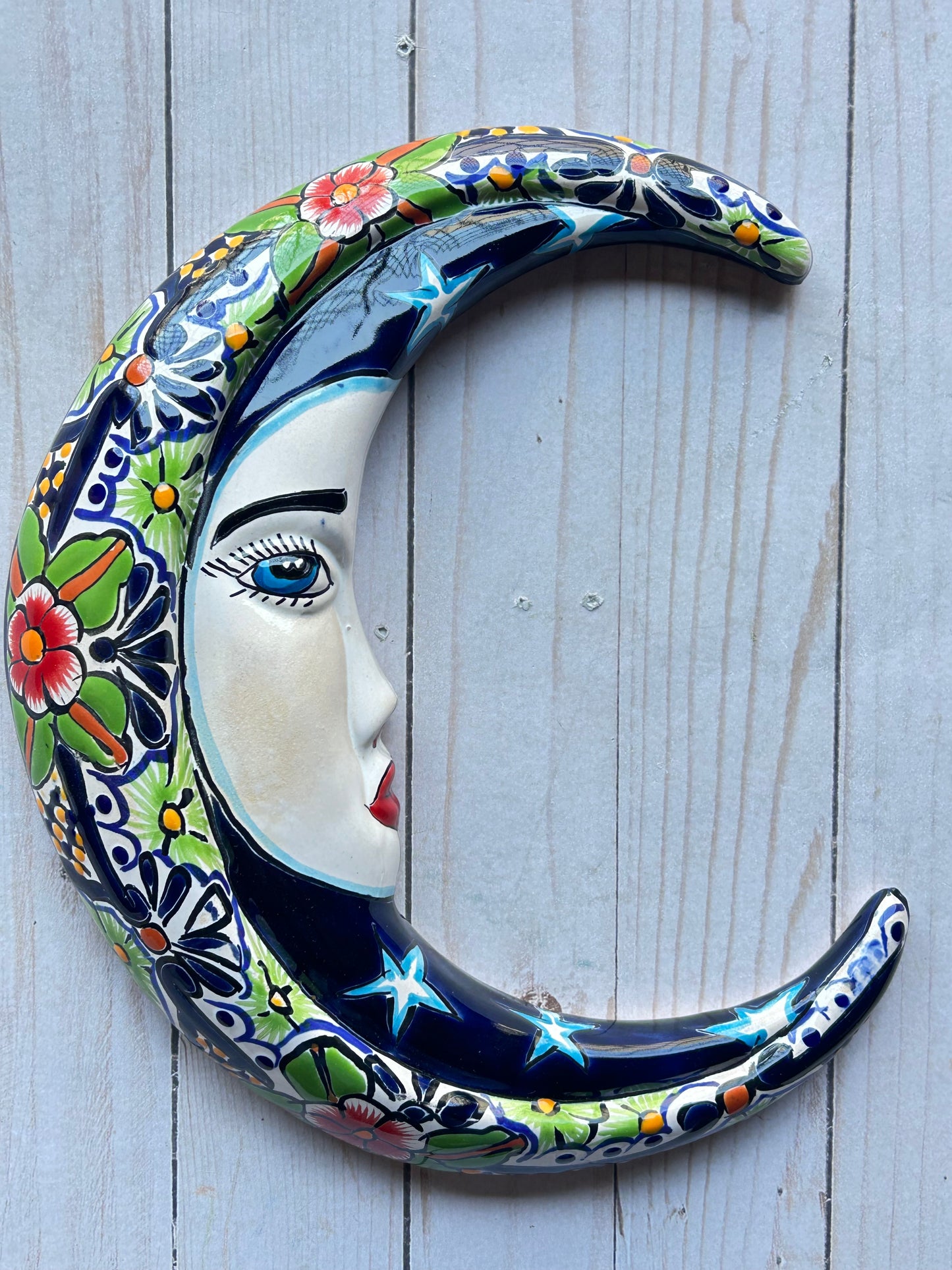 Wall Ceramic Talavera Moons 11.5" Height