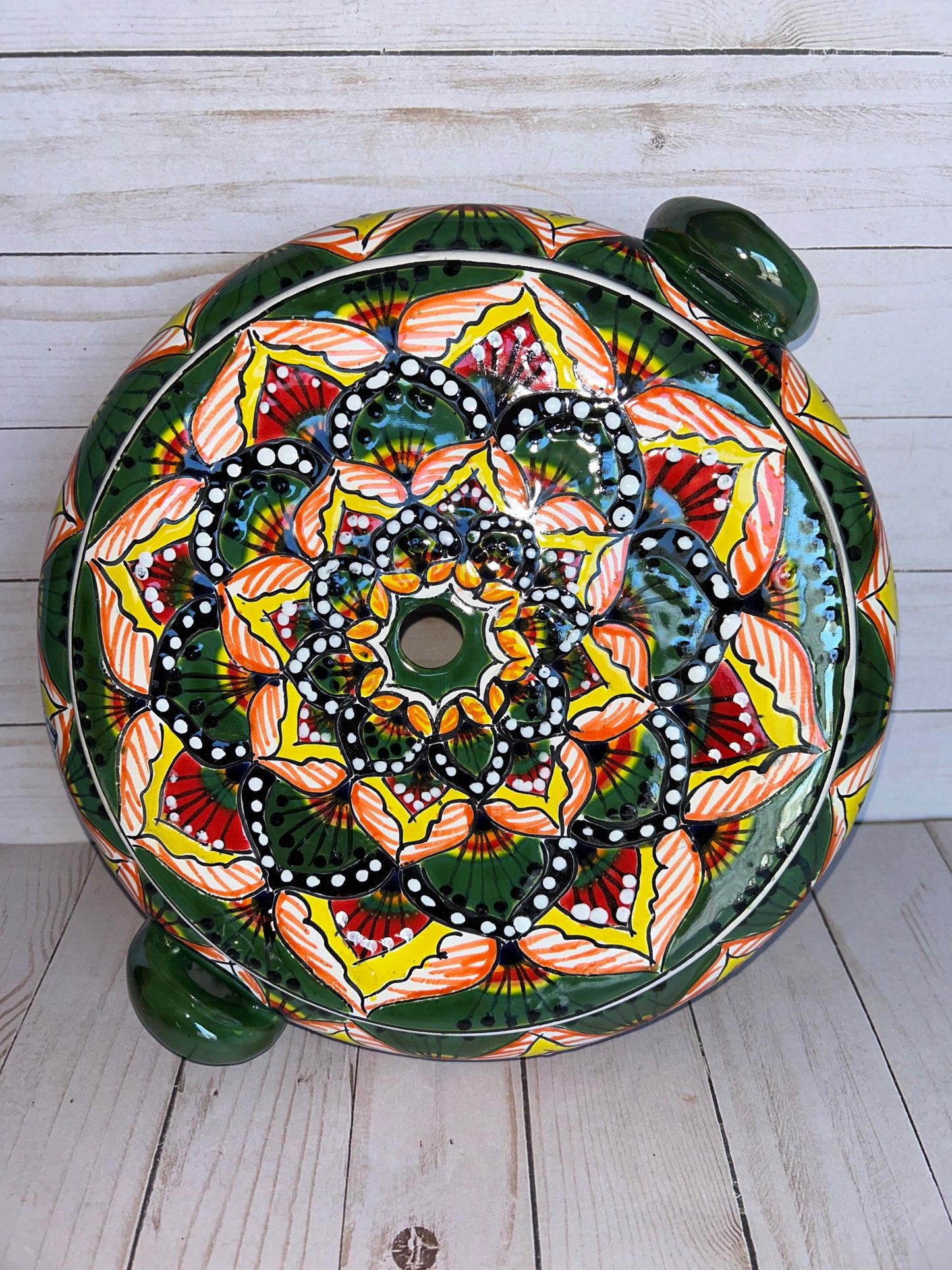 Hanging Talavera Pots With Chains.