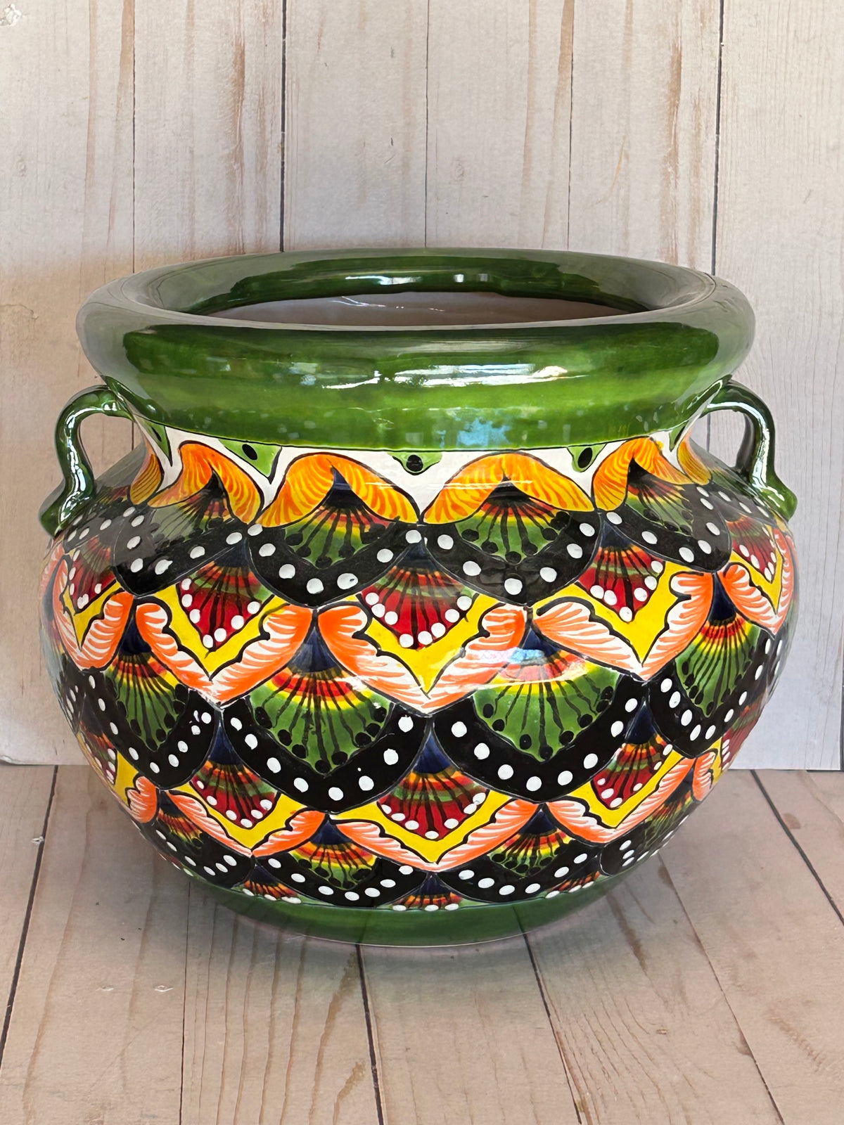 Handmade Talavera Michoacanas Planters 9.50 Tall
