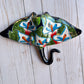 Handcrafted Talavera Ceramic Sculptures Hanging Manta Ray