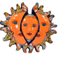 Hanging Rising Sun Mexican Talavera
