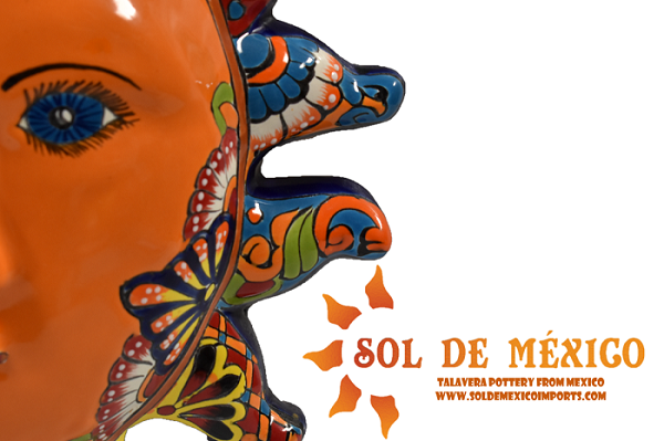 Hanging Rising Sun Mexican Talavera