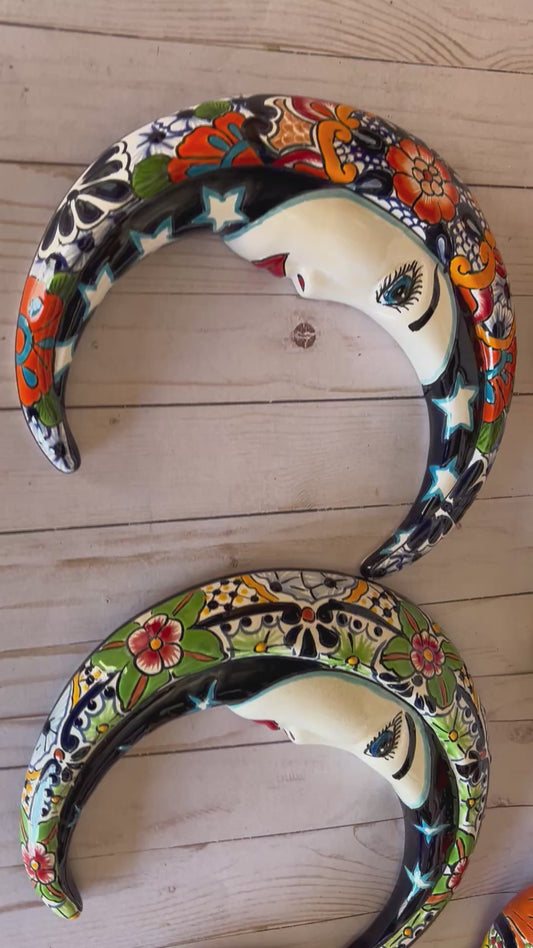 Wall Ceramic Talavera Moons 11.5" Height