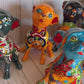 Sitting Handmade Talavera Chihuahua Figurines – Colorful Mexican Pottery Puppies