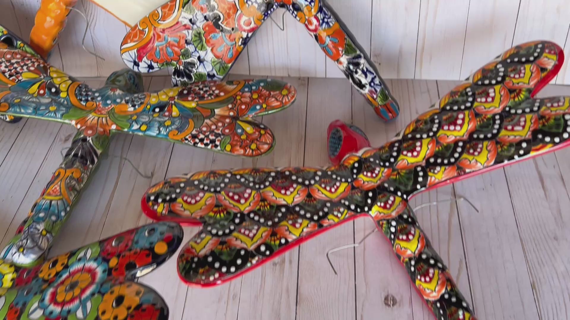 Large Talavera Hanging Dragonfly – Sol de Mexico Imports
