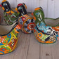 Colorful Talavera Chicken Planters