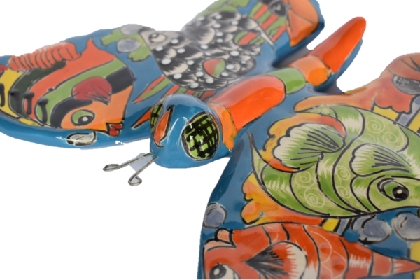 Butterfly Handcrafted Colorful Fish Caribbean Mexican Pottery