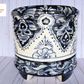 Ringed Round Pot- Talavera Blue Cobalt Design