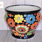 Short Pot Syle Cup in Colorful Talavera Flowers