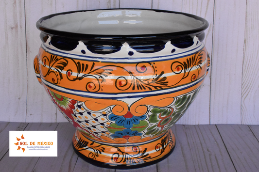 Short Talavera Cups Handmade in Mexico Jardin de Flores