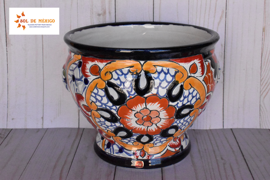 Short Talavera Cups Handmade in Mexico White Puebla