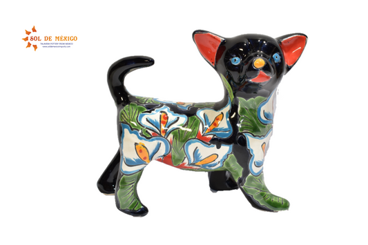 Standing Chihuahuas figurine Talavera Ceramic Dog
