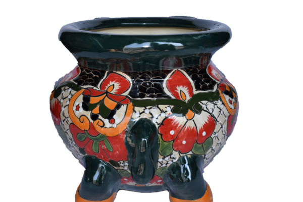 Planter Donkey in Historic Talavera Mayan style
