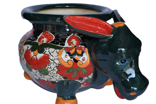 Planter Donkey in Historic Talavera Mayan style