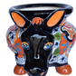Planter Donkey in Puebla White style