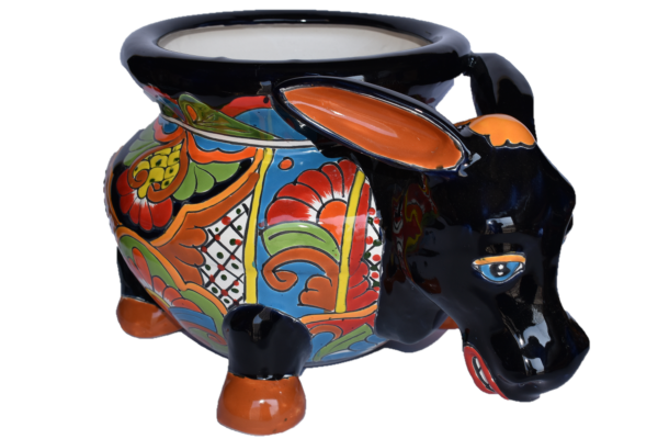 Planter Donkey in classic Talavera style