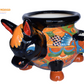 Planter Donkey with baskets in classic Talavera
