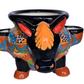 Planter Donkey with baskets in classic Talavera