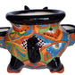 Planter Donkey with baskets in classic Talavera