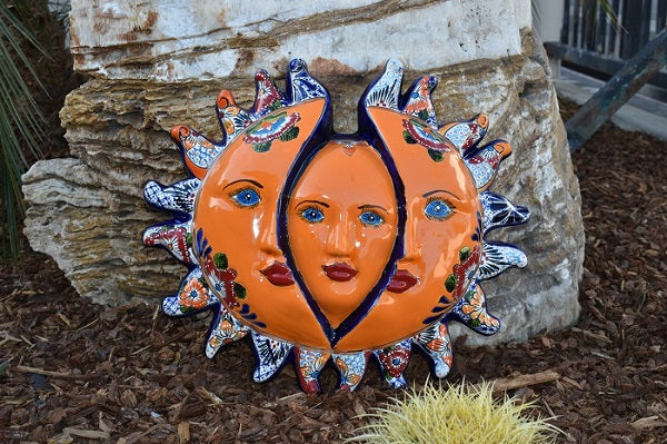 Hanging Rising Sun Mexican Talavera