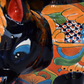 Planter Donkey in classic Talavera style
