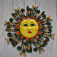 Talavera Peacock Green/ Red Ceramic Wall Mermaid Sun