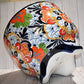 MOLCAJETE FLOWERPLANTER, THREE FEET POT PUEBLA WHITE DESIGN
