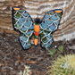 Butterfly Handcrafted Talavera Peacock Green-Style Mexican Pottery