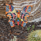 Butterfly Handcrafted Colorful Talavera Sevilla Yellow-style Mexican Pottery