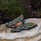Butterfly Handcrafted Talavera Peacock Green-Style Mexican Pottery