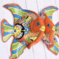 Angelfish- Hancrafted Talavera Ceramic in Sevilla Brown Design