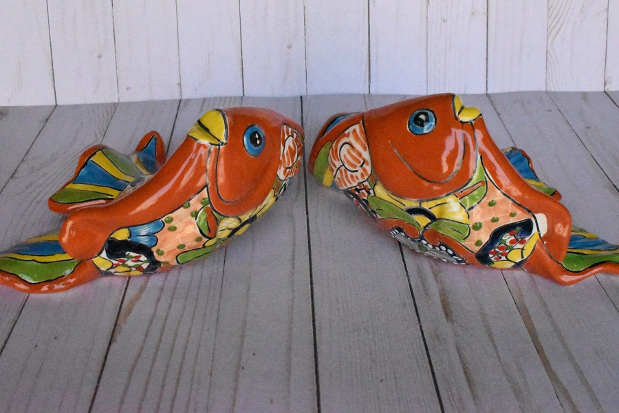 Angelfish- Hancrafted Talavera Ceramic in Sevilla Brown Design