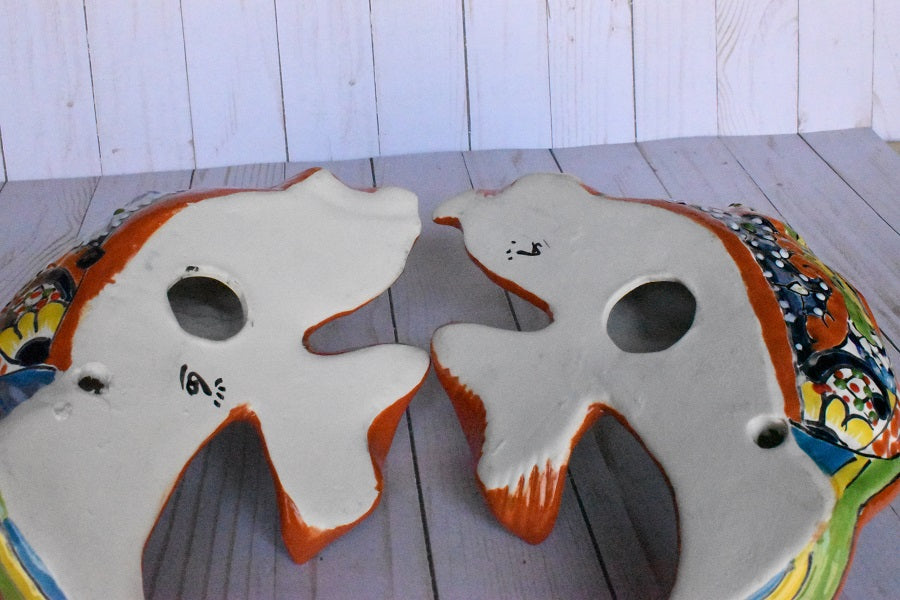 Angelfish- Hancrafted Talavera Ceramic in Sevilla Brown Design