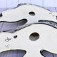 Angelfish- Hancrafted Talavera Ceramic in Green Leaf and Sand White Design