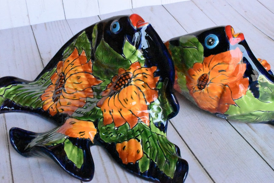 Angelfish- Hancrafted Talavera Ceramic in Sunflower Design