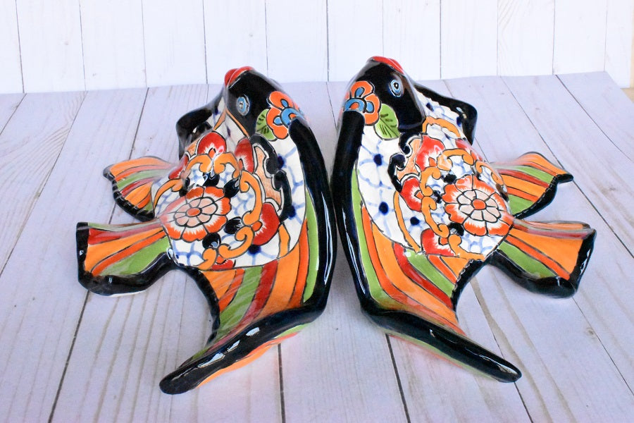 Angelfish- Hancrafted Talavera Ceramic in Puebla White Design