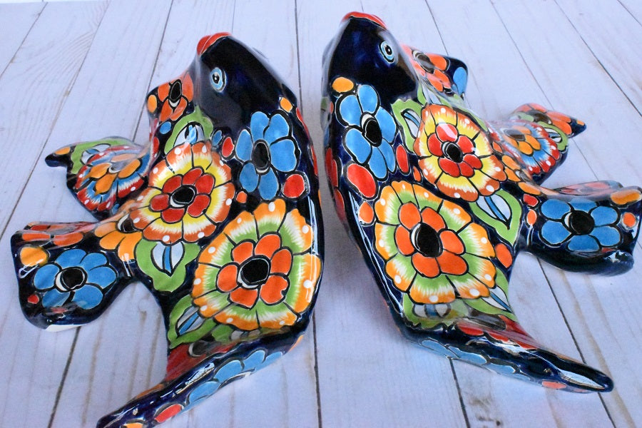 Angelfish- Hancrafted Talavera Ceramic in Flowers Design