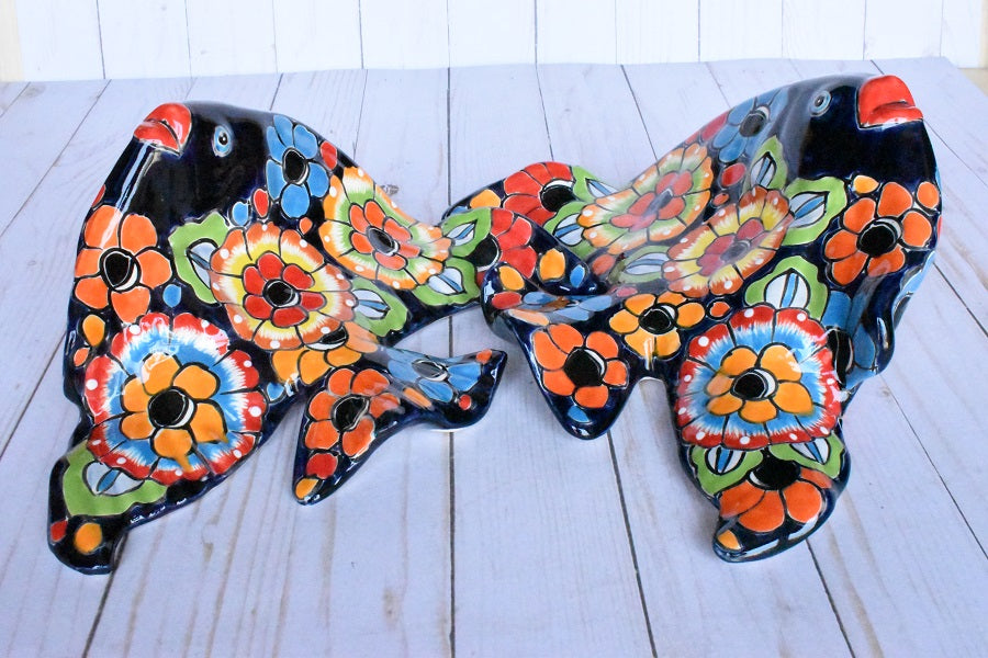 Angelfish- Hancrafted Talavera Ceramic in Flowers Design
