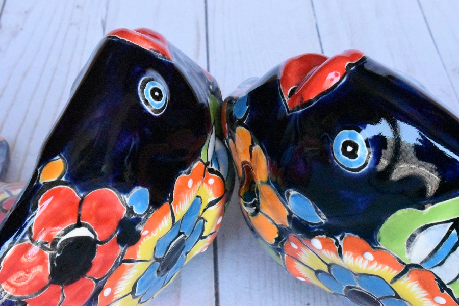 Angelfish- Hancrafted Talavera Ceramic in Flowers Design