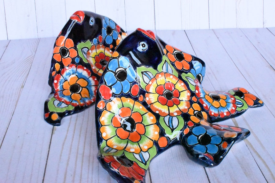 Angelfish- Hancrafted Talavera Ceramic in Flowers Design