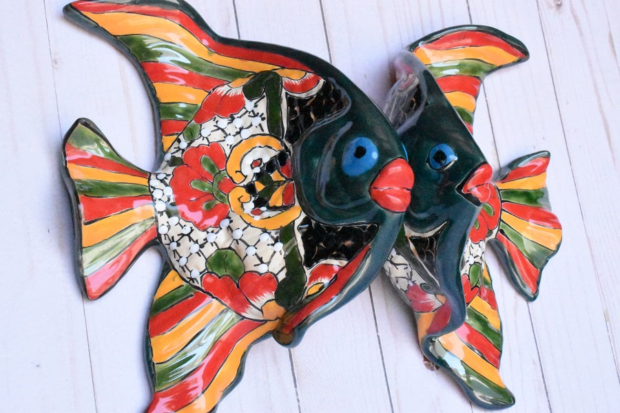 Angelfish- Hancrafted Talavera Ceramic in Mayan Design