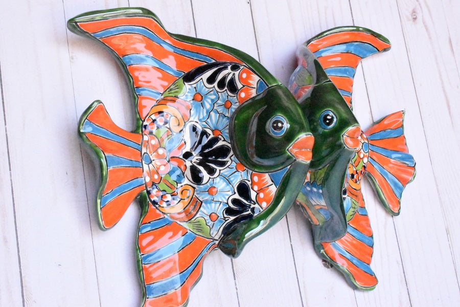 Angelfish- Handcrafted Talavera Ceramic in Classic Puebla Design