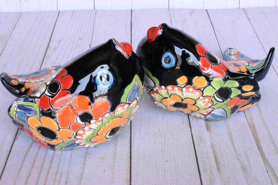 KOI-FISH Handmade Talavera Ceramic in Flowers Design