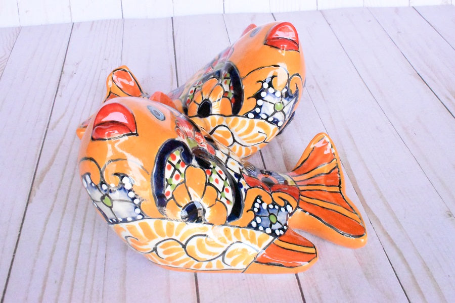 KOI-FISH Handmade Talavera Ceramic in Sevilla Yellow Design