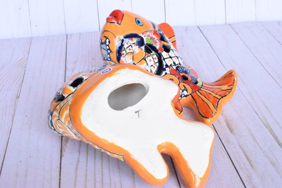 KOI-FISH Handmade Talavera Ceramic in Sevilla Yellow Design