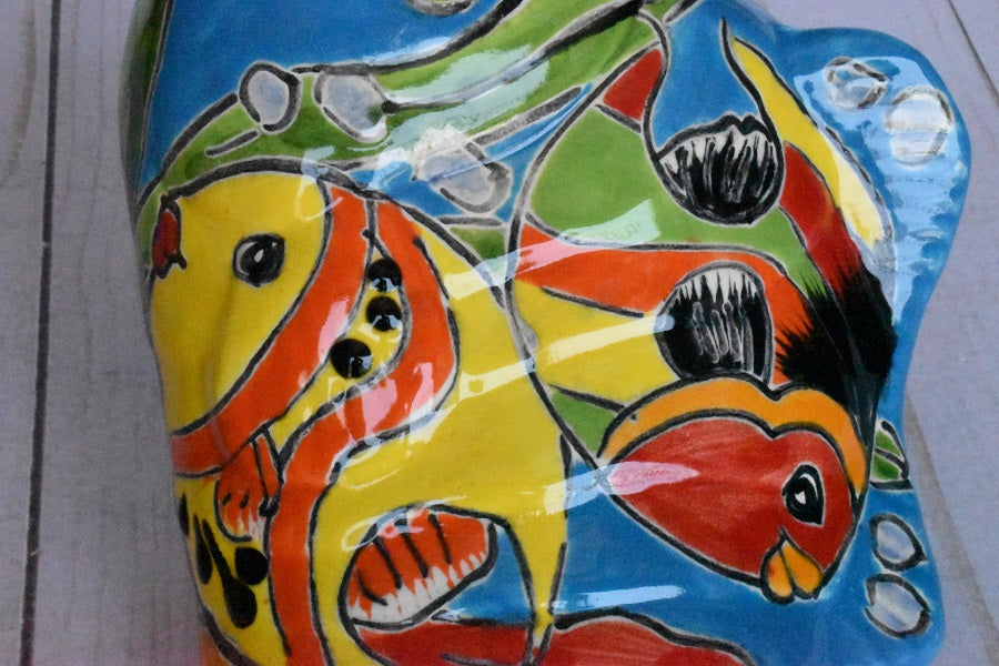 KOI-FISH Handmade Ceramic Fish Caribbean Design