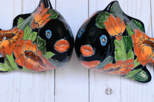 KOI-FISH Handmade Talavera Ceramic Sunflower Design