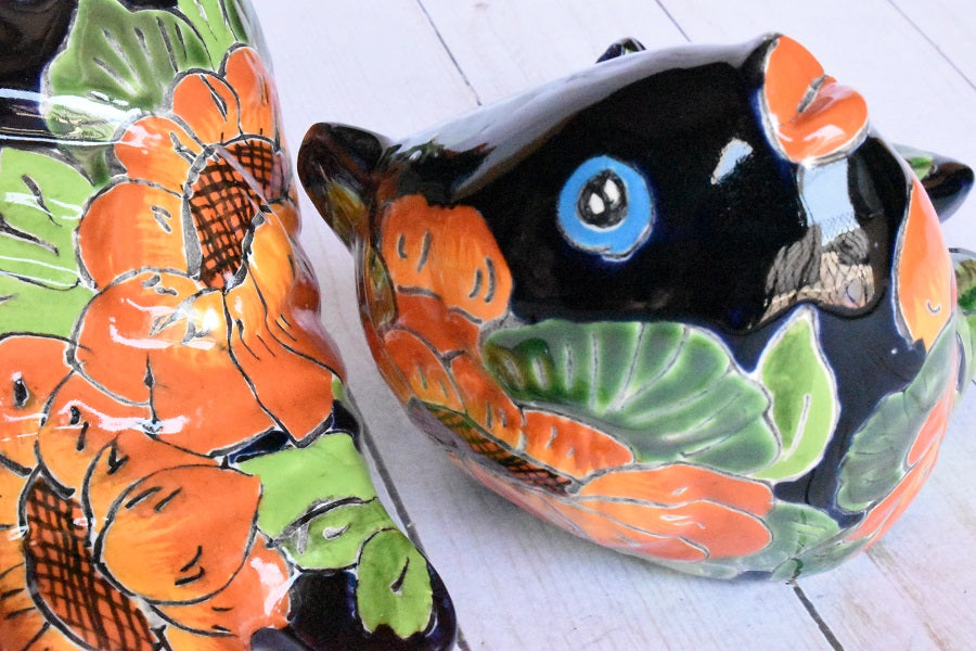 KOI-FISH Handmade Talavera Ceramic Sunflower Design
