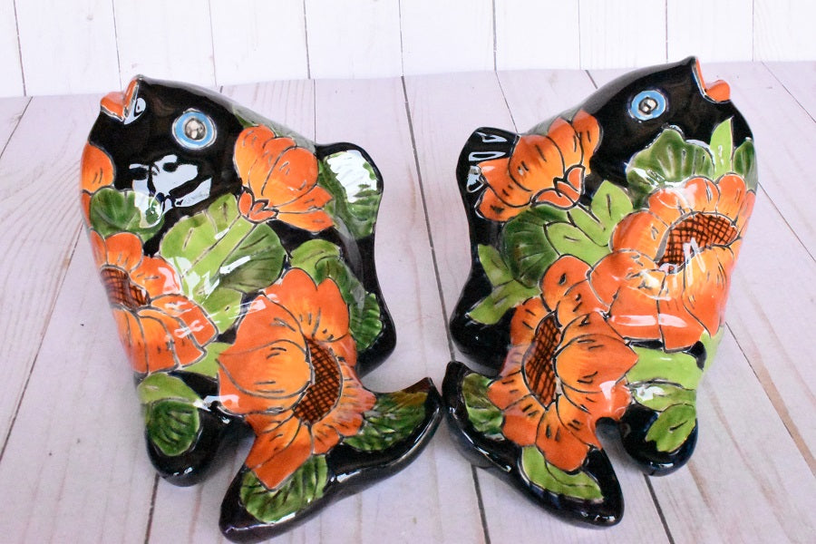KOI-FISH Handmade Talavera Ceramic Sunflower Design