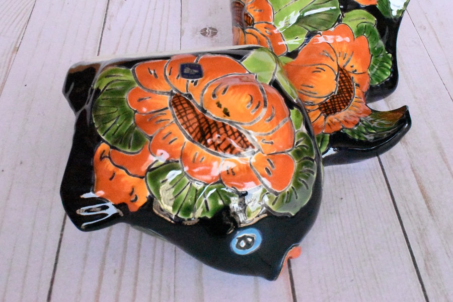 KOI-FISH Handmade Talavera Ceramic Sunflower Design